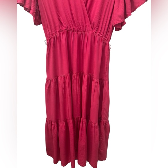 Petal & Pup Barker Dress | Large L | NWT New Midi Ruffle Tiered Missing Belt - Picture 2 of 8